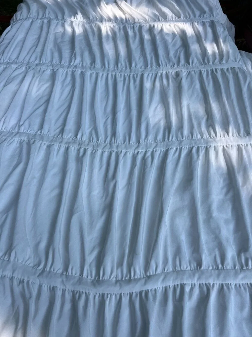 Pottery Barn Teen Ruched White bedspread white glam twin dorm